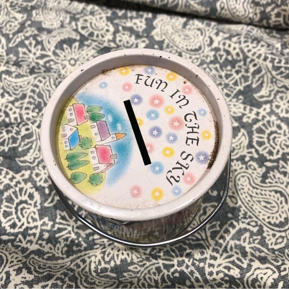 Sanrio Little Twin Stars metal pail bank 1985 - Picture 5 of 7